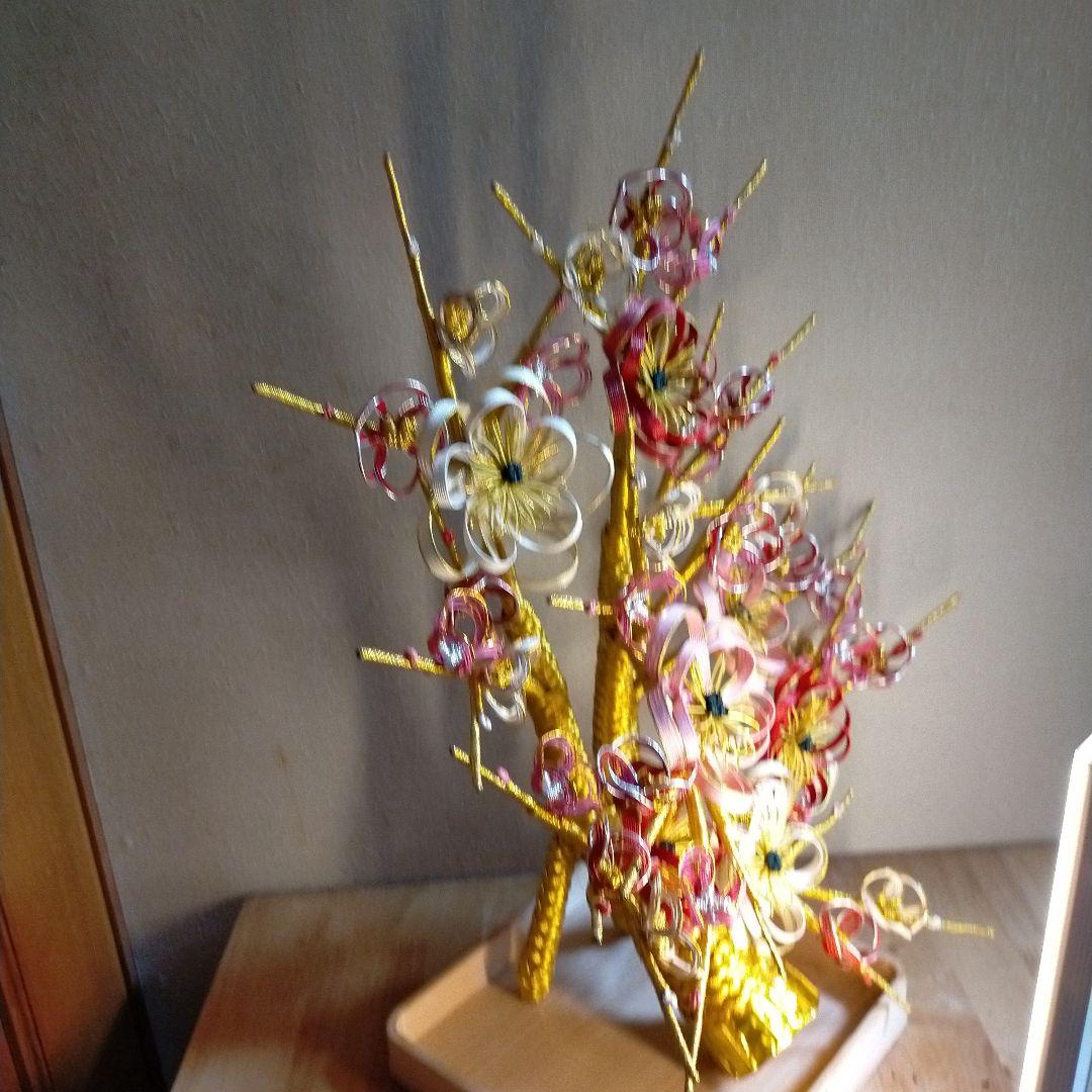 ２２７３水引の伝統工芸 梅の木 高さ55cm かなり大きさ