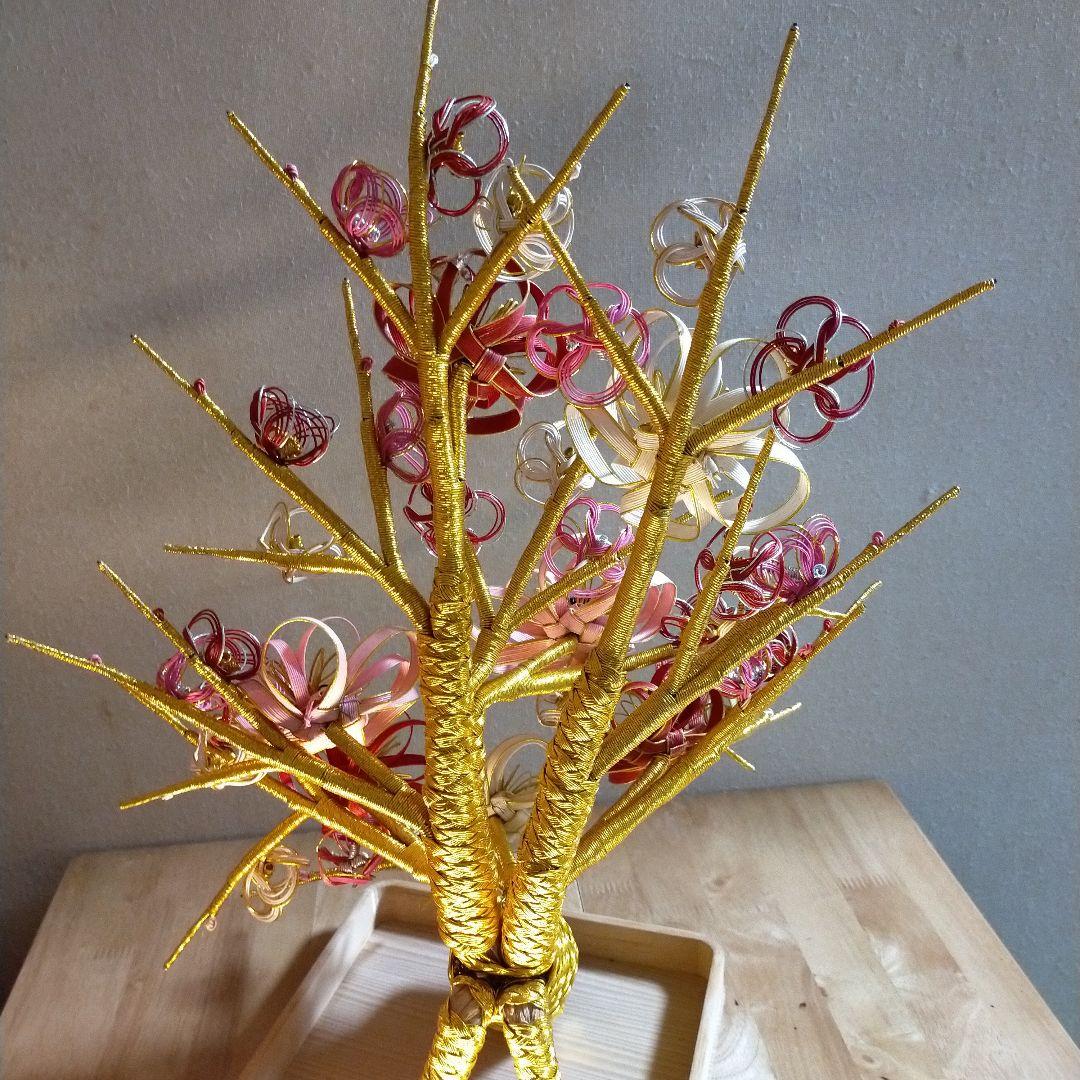 ２２７３水引の伝統工芸 梅の木 高さ55cm かなり大きさ