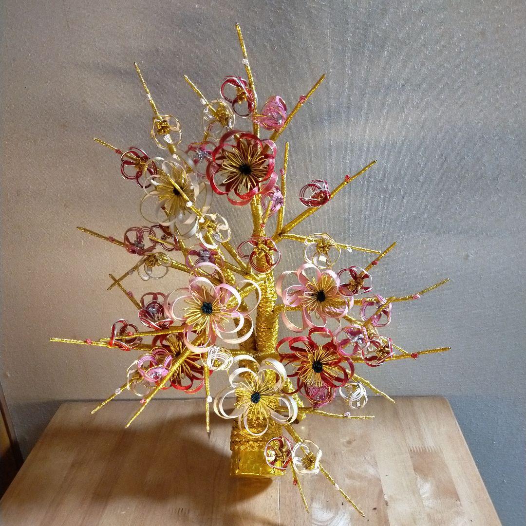 ２２７３水引の伝統工芸 梅の木 高さ55cm かなり大きさ