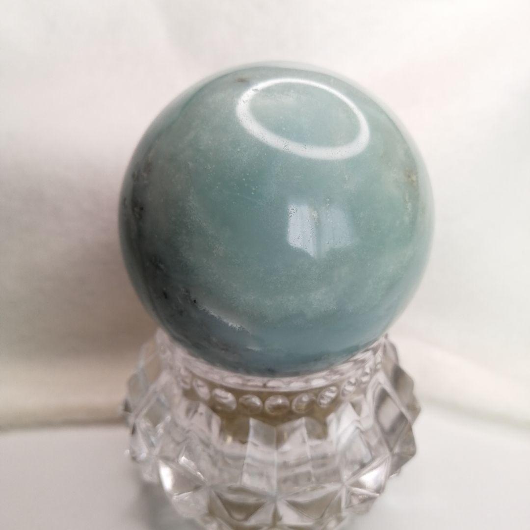 【新品】3-29　海の中の層が見えたり、ジオードが白波のような神秘的なスフィア