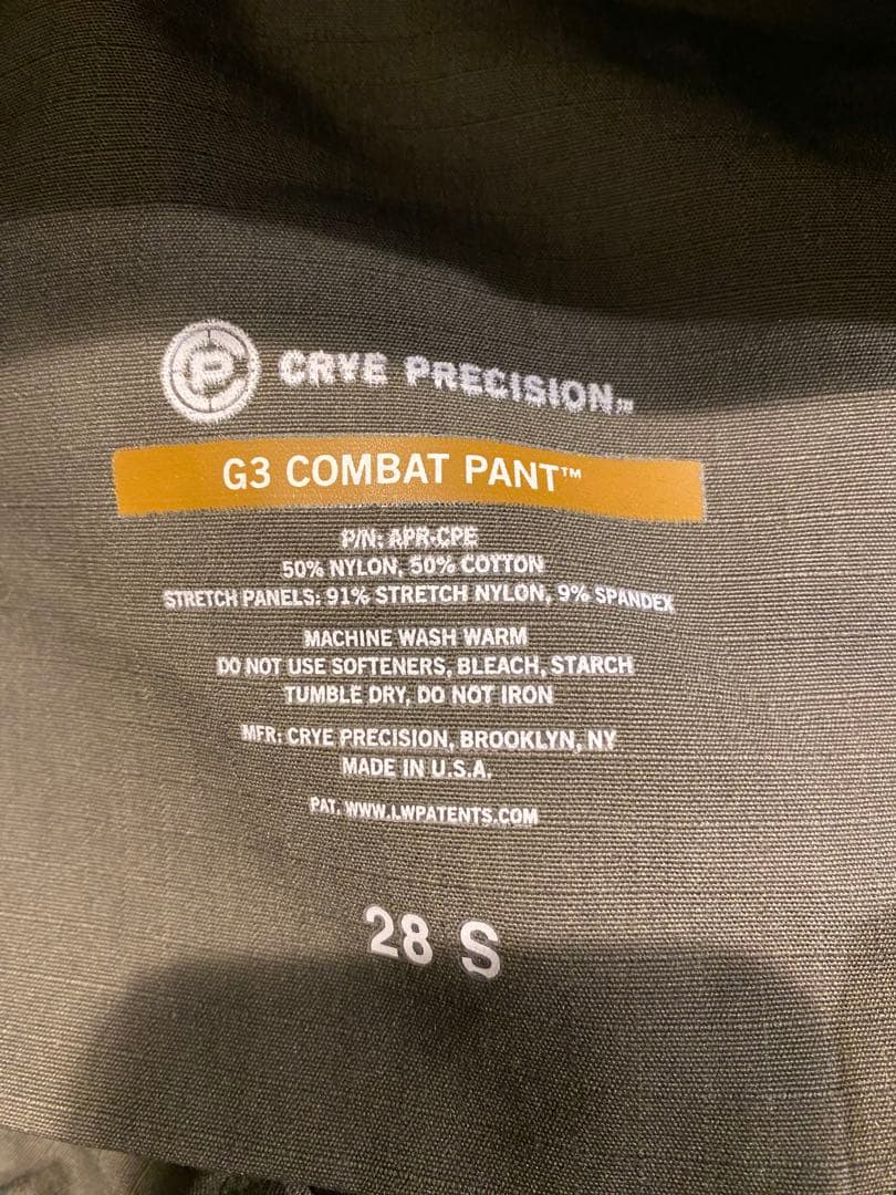 CRYE G3 COMBAT PANT 28S RG ニーパッド付き