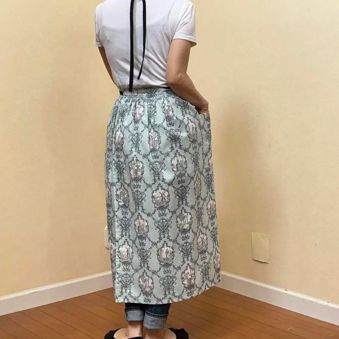 トワルドジュイ アラベスク 2wayギャザーエプロン　ハンドメイド