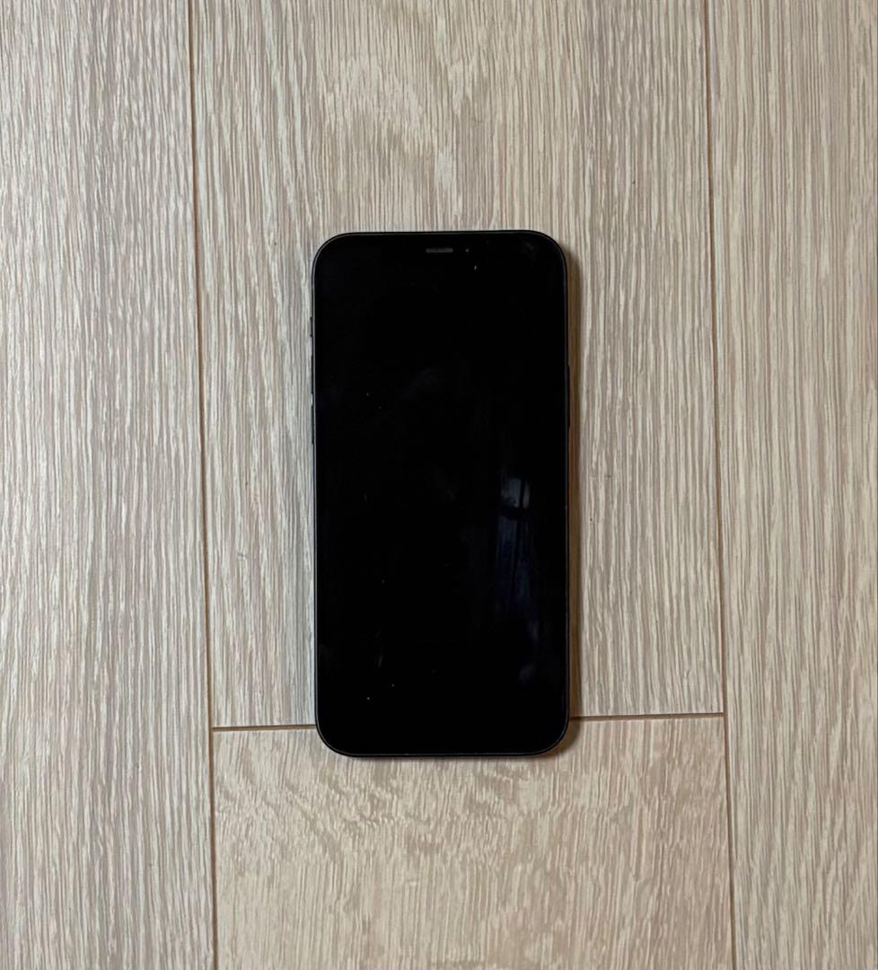 iPhone 12 64GB ブラック 背面割れ ジャンク 起動OK