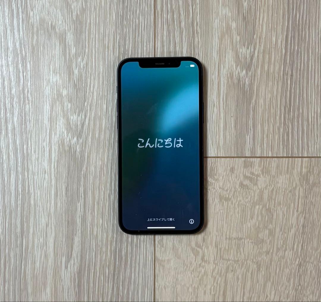 iPhone 12 64GB ブラック 背面割れ ジャンク 起動OK