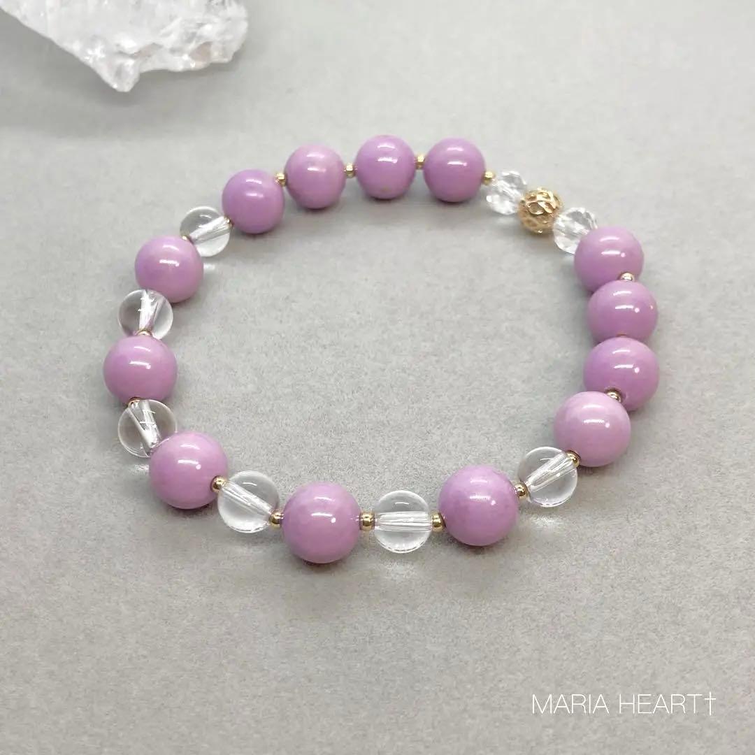 【天然石ブレスレット】心身の癒し 安心 フォスフォシデライト クリスタル