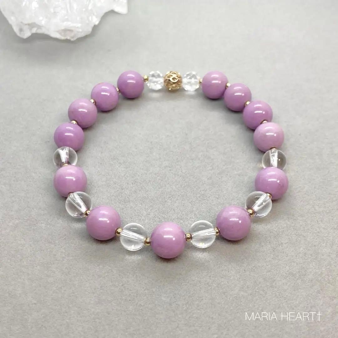 【天然石ブレスレット】心身の癒し 安心 フォスフォシデライト クリスタル