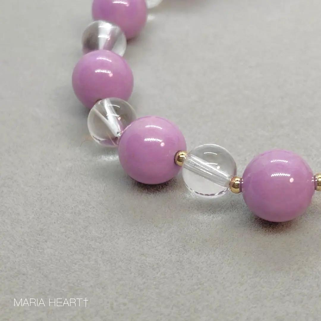 【天然石ブレスレット】心身の癒し 安心 フォスフォシデライト クリスタル