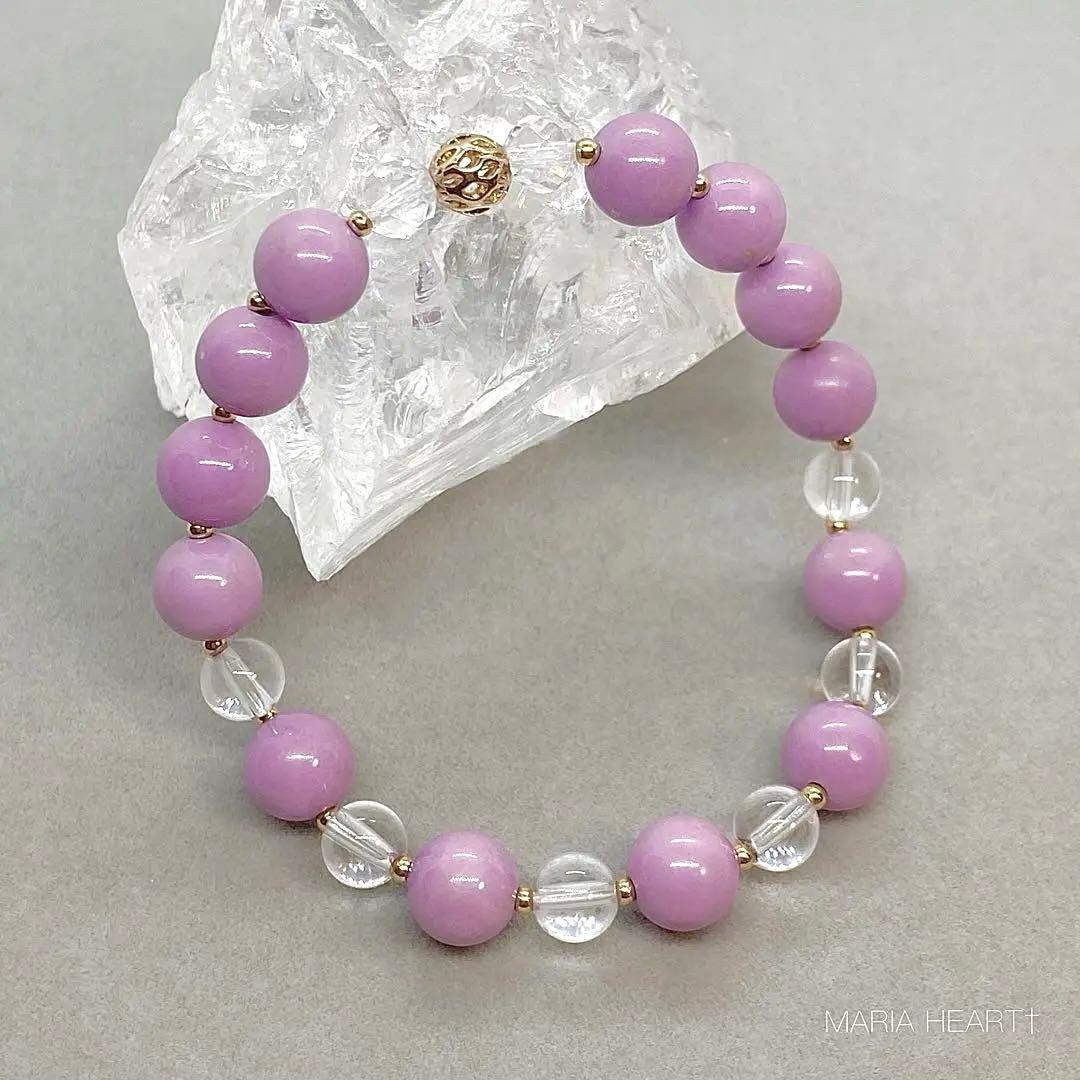 【天然石ブレスレット】心身の癒し 安心 フォスフォシデライト クリスタル