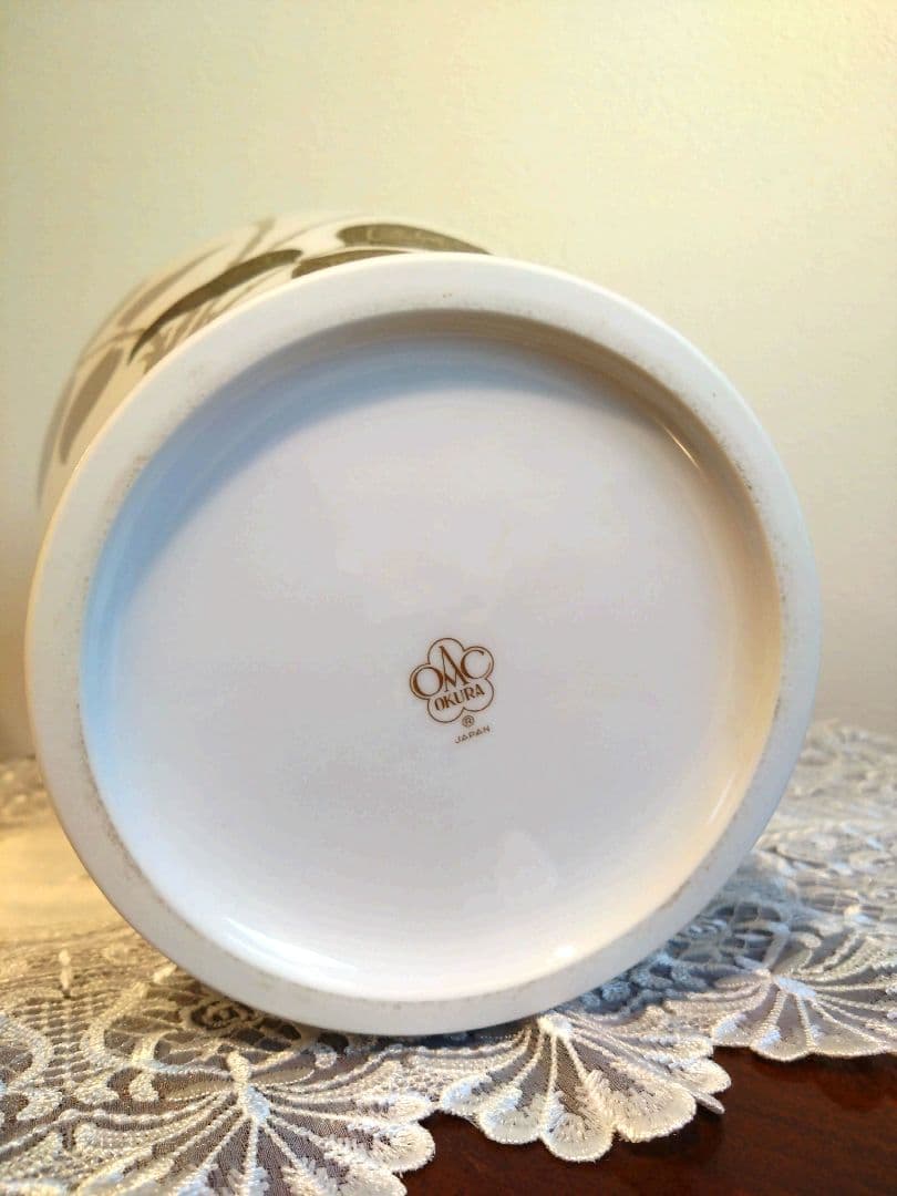 大倉陶園 金蝕バラ 花器 約36cm