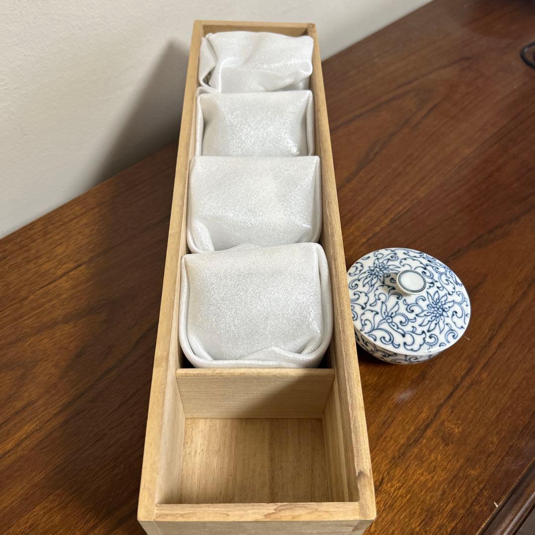 たち吉　お茶呑み茶碗　5客セット　瀬戸焼京唐草