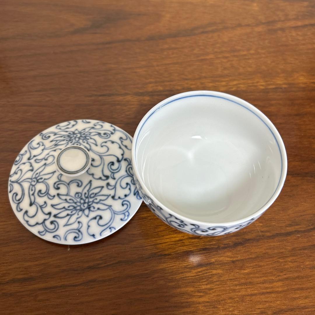 たち吉　お茶呑み茶碗　5客セット　瀬戸焼京唐草