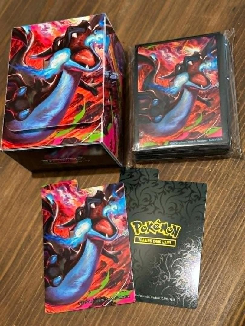 メガリザードン X プレイマット デッキケース シールド ダメカン メダル