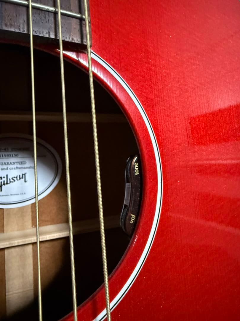 Gibson J-45 レッドアコースティックギター　左用