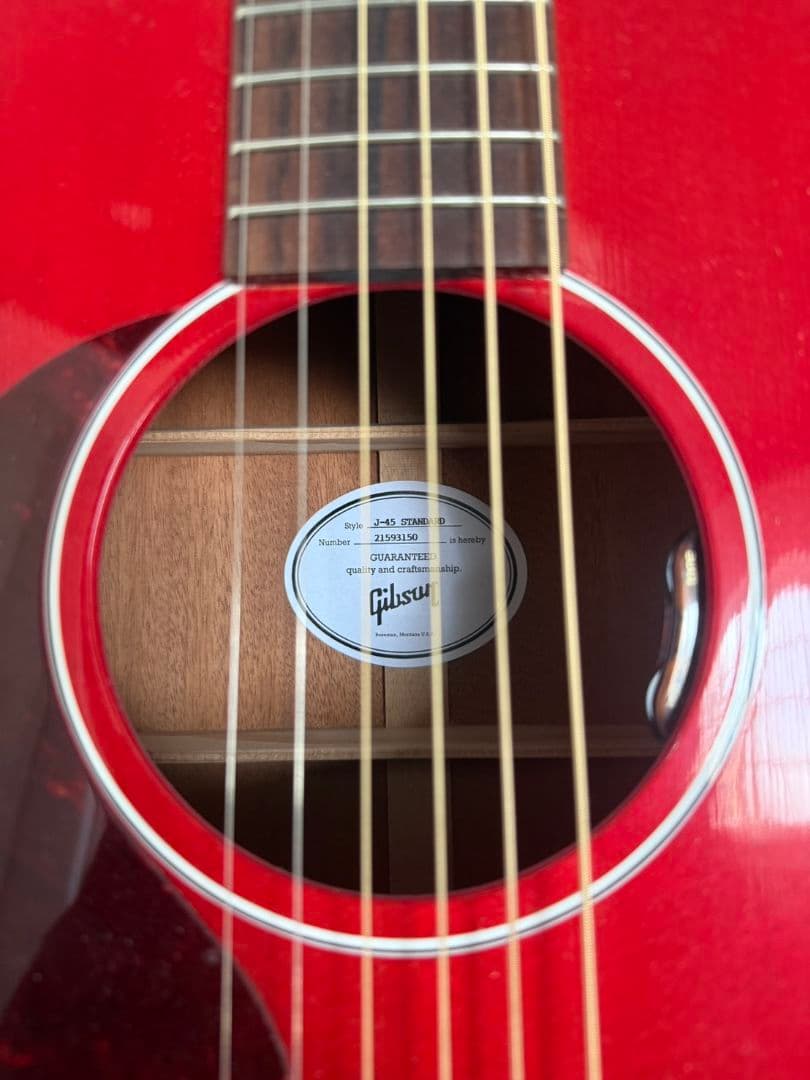 Gibson J-45 レッドアコースティックギター　左用