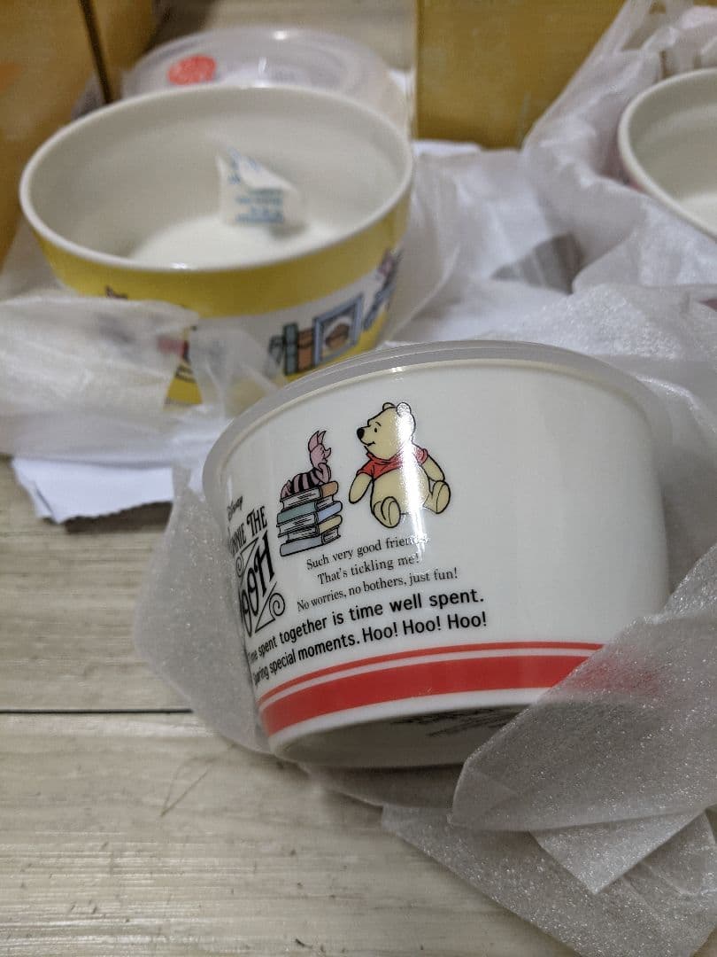 未使用品クマのプーさん　陶器セット　レンジパック3個セット×3個