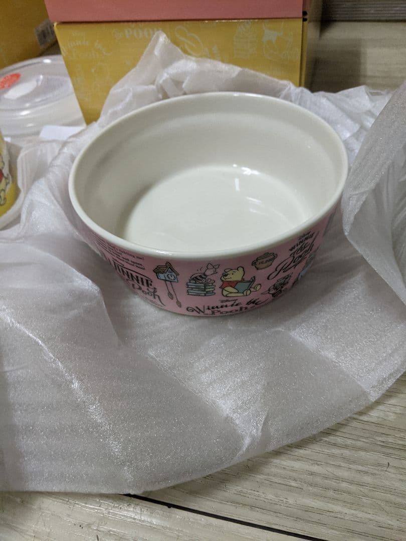 未使用品クマのプーさん　陶器セット　レンジパック3個セット×3個