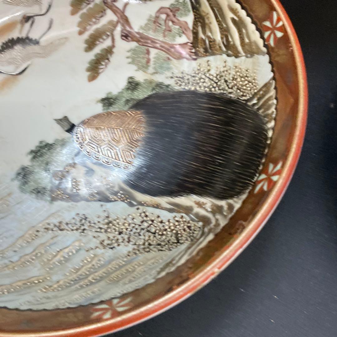 九谷焼　上出製　大鉢　骨董　年代物　食器　煮物鉢　アンティーク