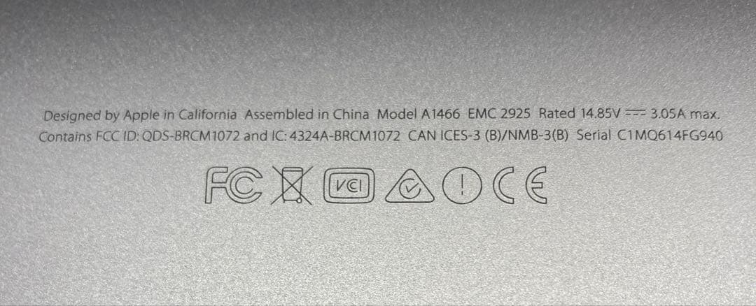 MacBook本体 Apple MacBook Air Early2015 13inch