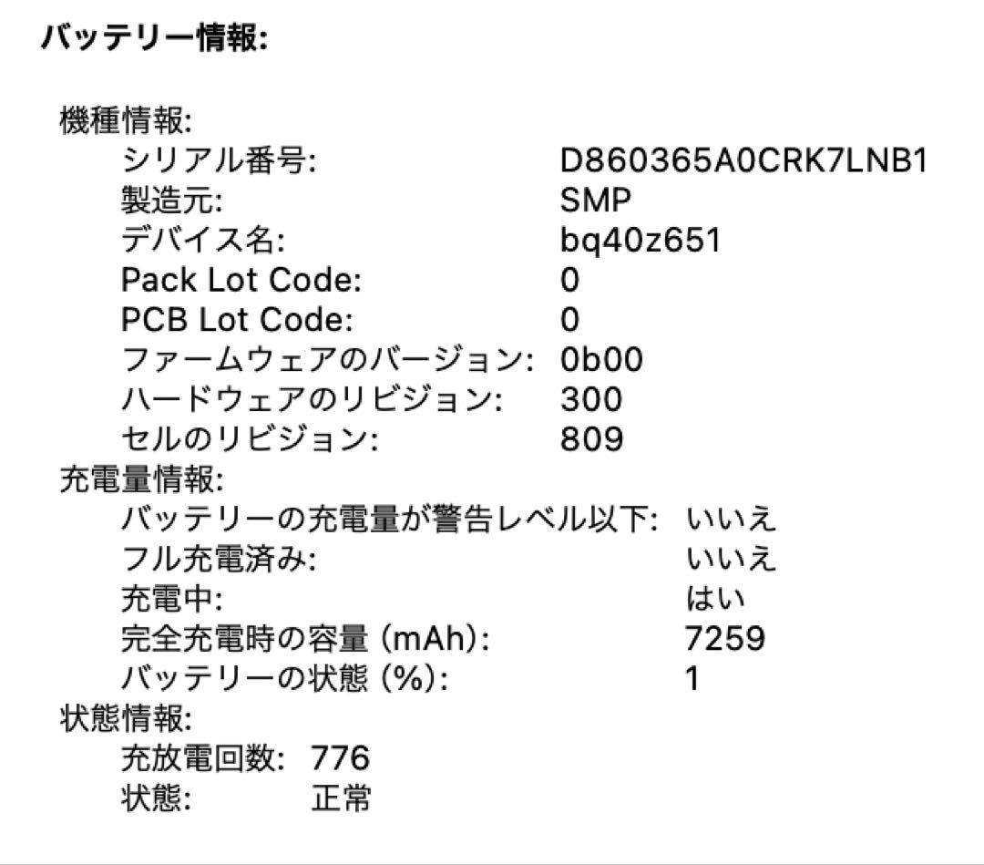 MacBookPro 2019 16インチ16GB 1TB スペースグレイ