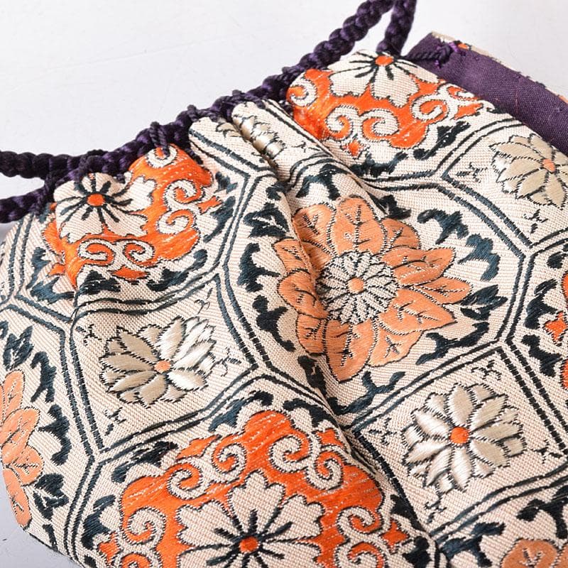 茶道具　洛東香月作　肩衛茶入　蜀江錦仕覆付　共箱　V　7584