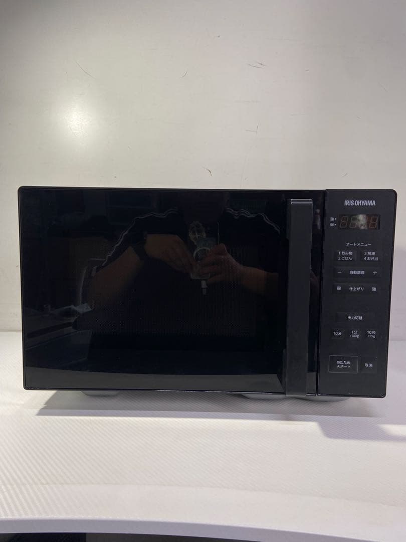 美品　アイリスオーヤマ 電子レンジ IMB-F2001-B フラット
