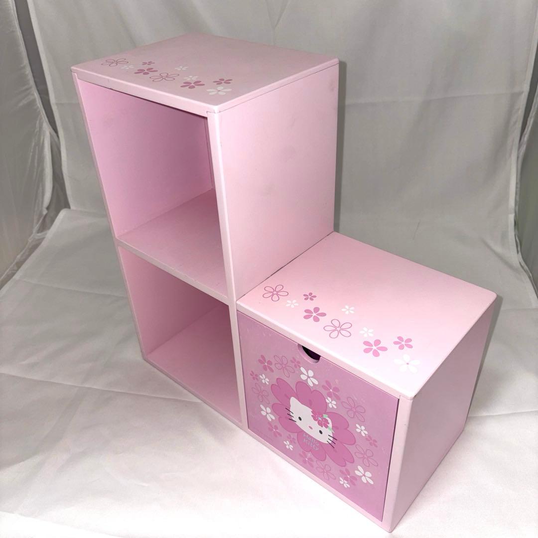 ハローキティ 木製 収納ボックス 小物入れ チェスト 棚