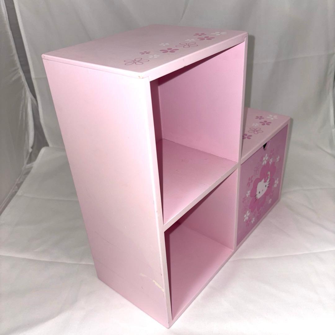 ハローキティ 木製 収納ボックス 小物入れ チェスト 棚