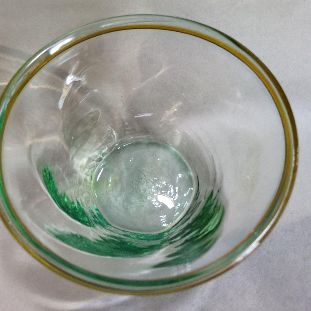 西川孝次さんの吹きガラスボウル2点