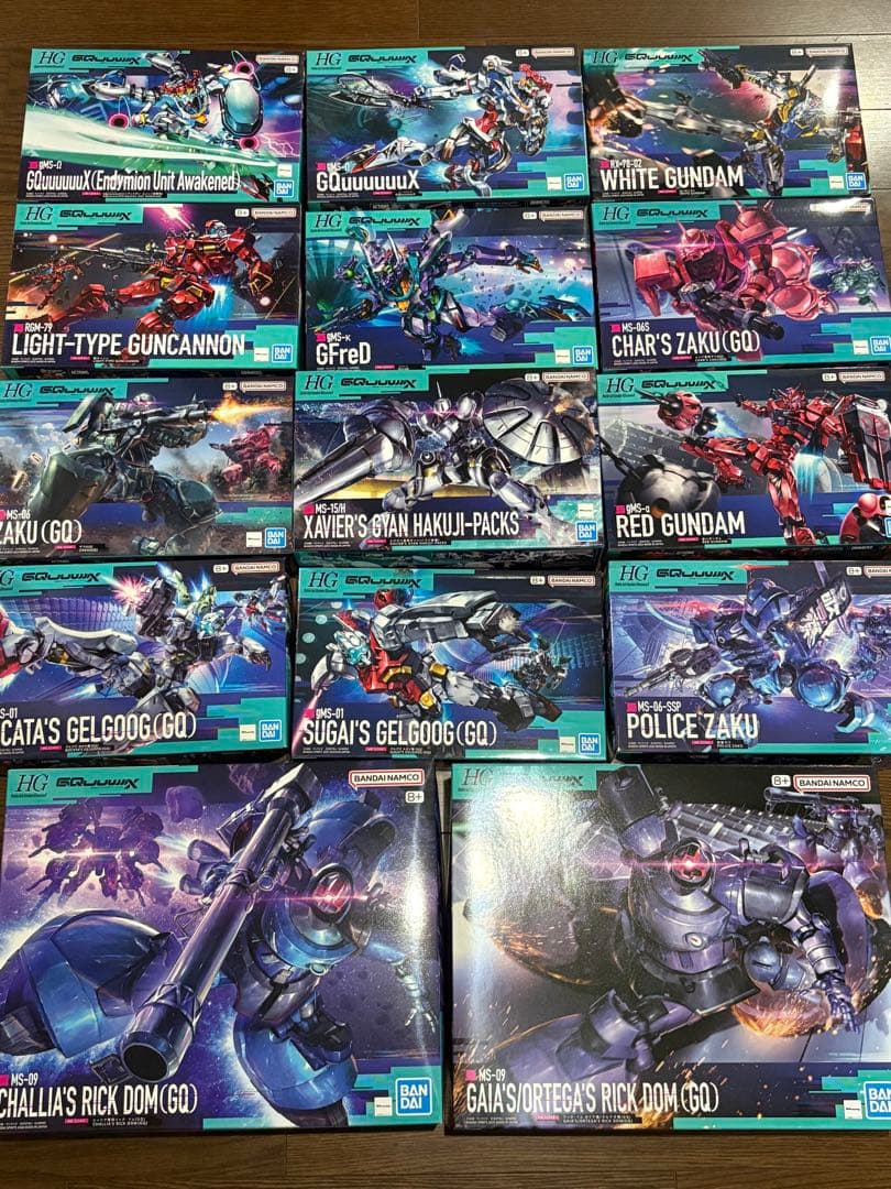 HG 1/144 GQuuuuuuX ジークアクス 14体　まとめ売りです。