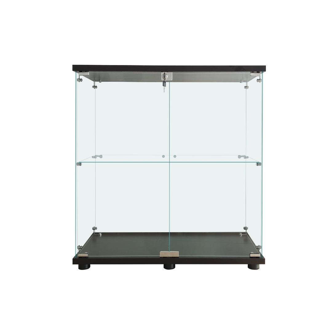 【訳あり・新品】2段ワイド ブラック コレクションケース ガラスケース