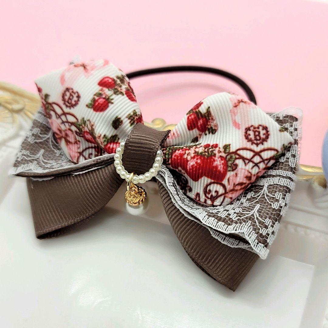 【161】 ハンドメイド　リボン　ヘアゴム