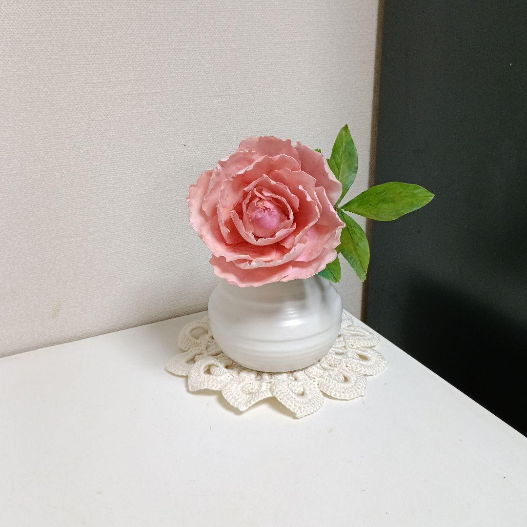 専用　チューリップのアレンジメント　ピンクの芍薬　クレイフラワー　樹脂粘土