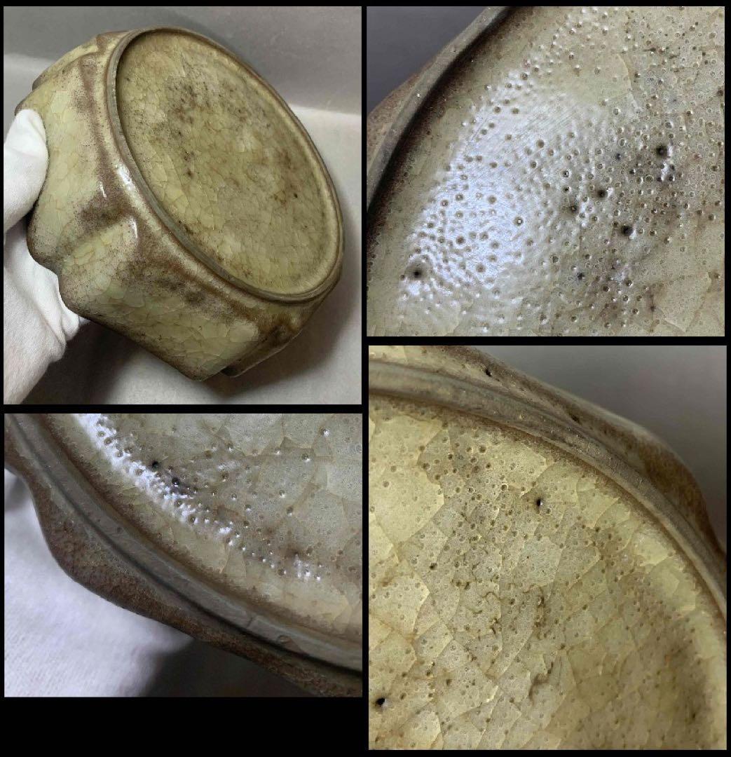 中国 六角輪花盤　f2250202