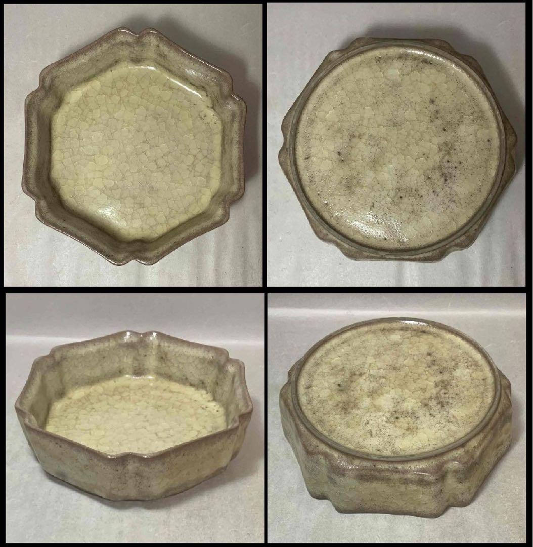 中国 六角輪花盤　f2250202