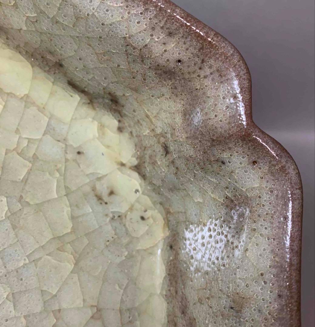 中国 六角輪花盤　f2250202