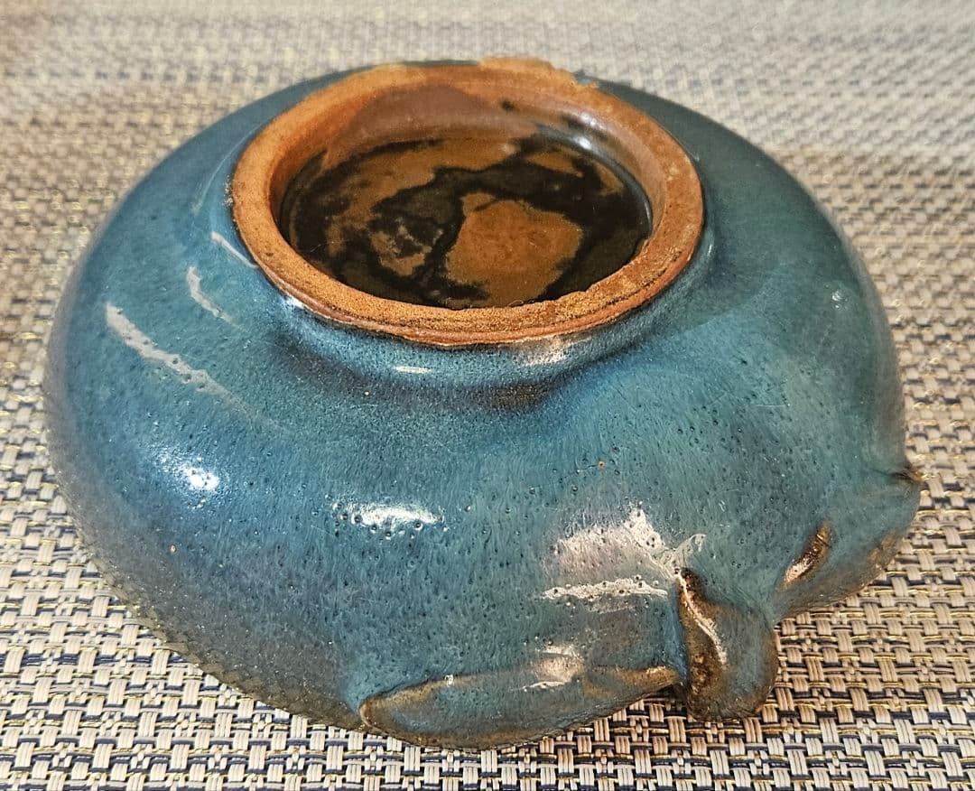 中国古陶磁　鈞窯　窯変　澱青釉紫紅斑釉　桃形　水滴　水盂　筆洗　文房四宝　書道具