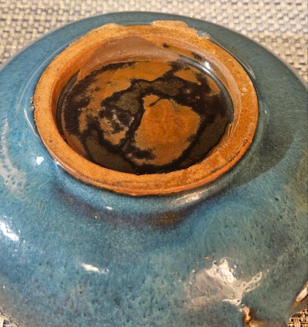 中国古陶磁　鈞窯　窯変　澱青釉紫紅斑釉　桃形　水滴　水盂　筆洗　文房四宝　書道具