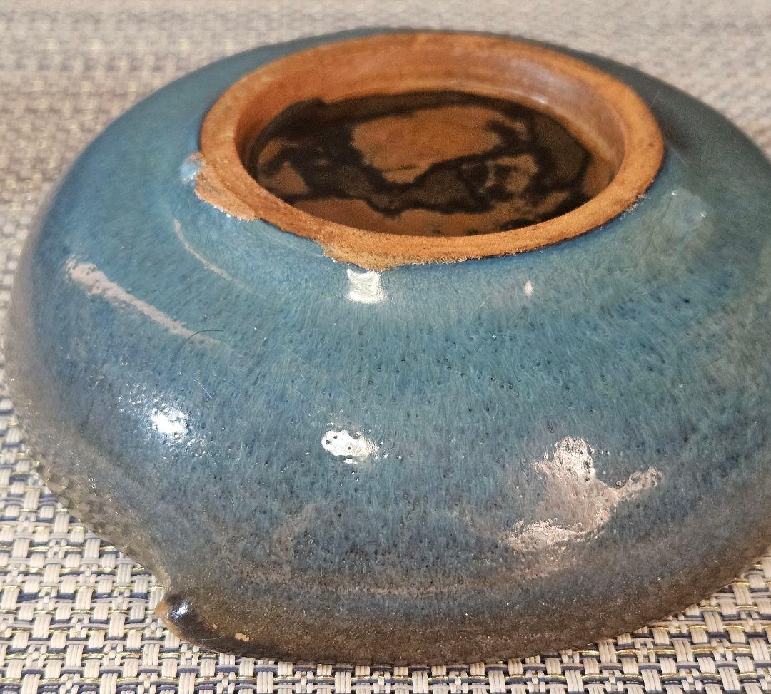 中国古陶磁　鈞窯　窯変　澱青釉紫紅斑釉　桃形　水滴　水盂　筆洗　文房四宝　書道具