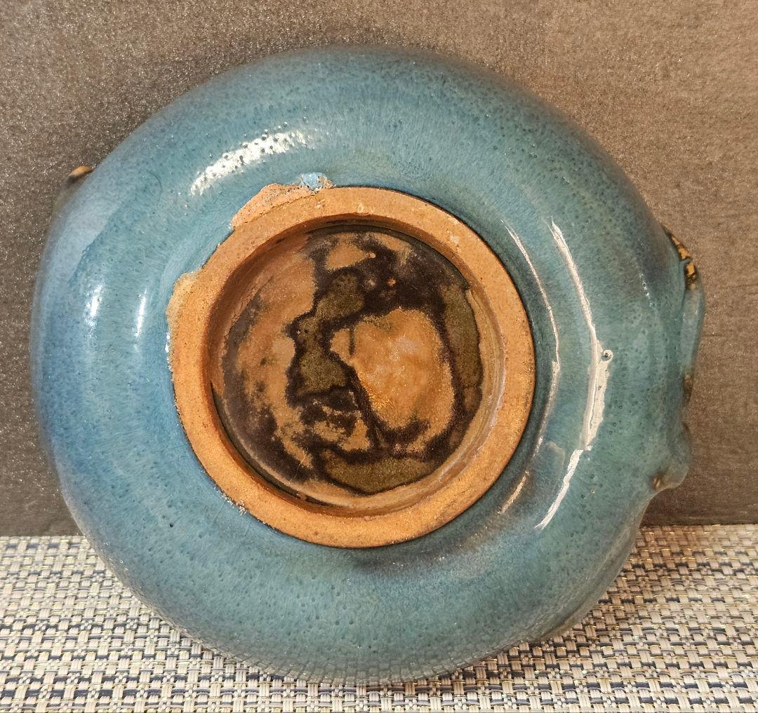 中国古陶磁　鈞窯　窯変　澱青釉紫紅斑釉　桃形　水滴　水盂　筆洗　文房四宝　書道具