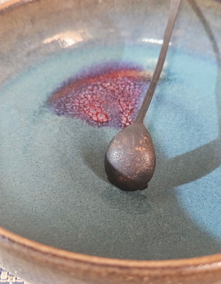 中国古陶磁　鈞窯　窯変　澱青釉紫紅斑釉　桃形　水滴　水盂　筆洗　文房四宝　書道具