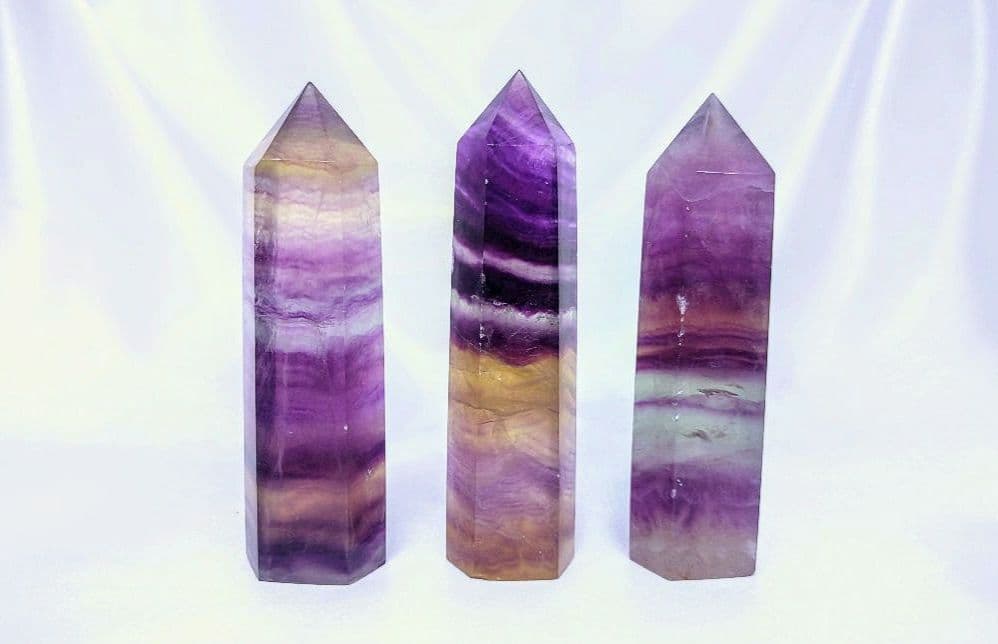 キャンディ フローライト　ポイント　3本セット　レインボー