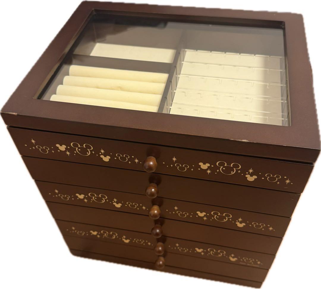 ベルメゾン　ディズニーアクセサリーケース　6段　ブラウン