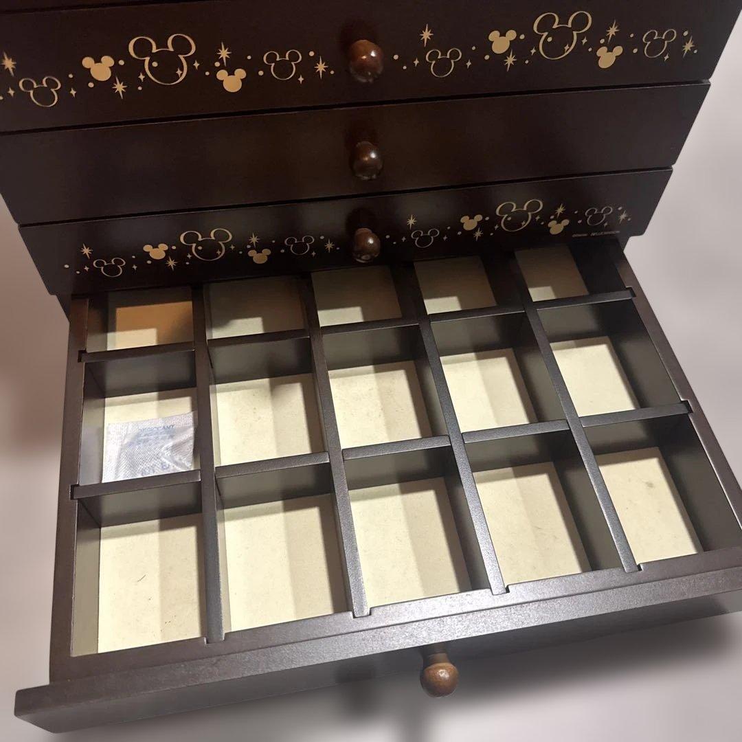 ベルメゾン　ディズニーアクセサリーケース　6段　ブラウン