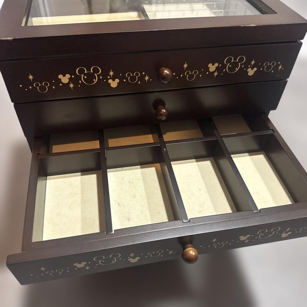 ベルメゾン　ディズニーアクセサリーケース　6段　ブラウン