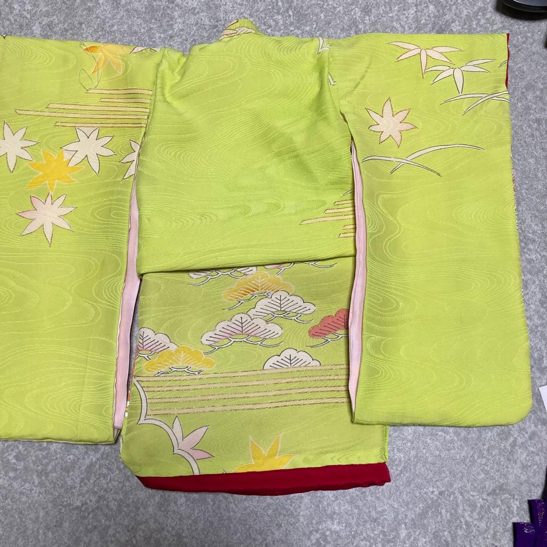 市松人形着物12ー13号兵児帯付き