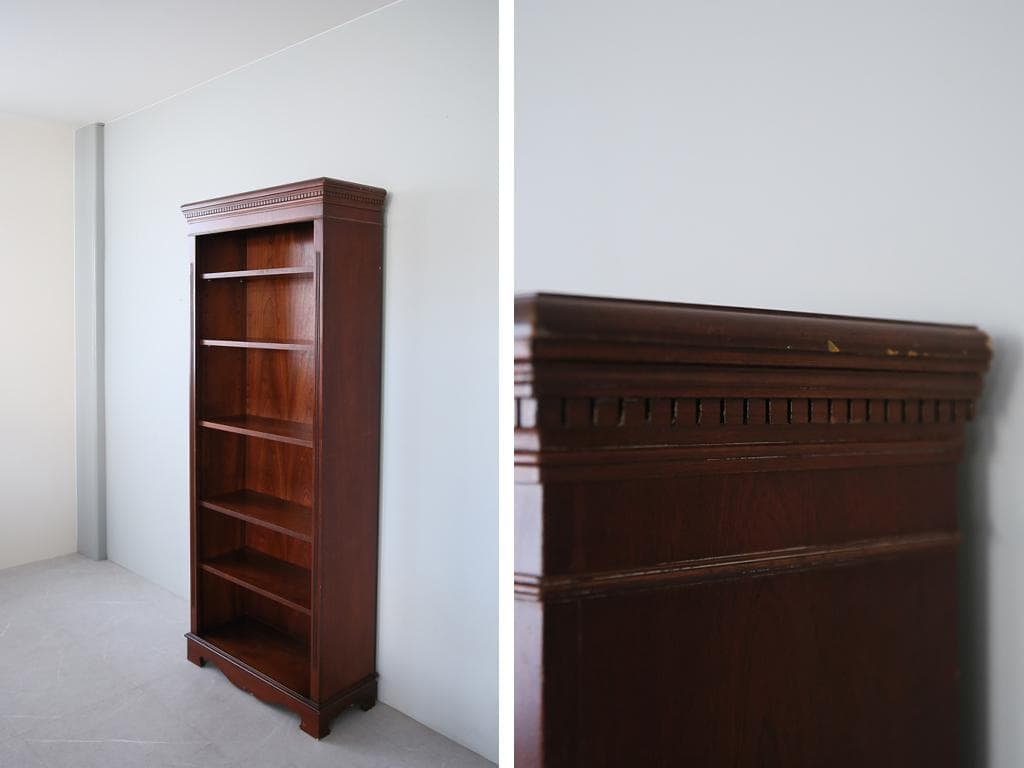 英国アンティーク木製ブックシェルフ/本棚/オープンラック/飾り棚(89-99)