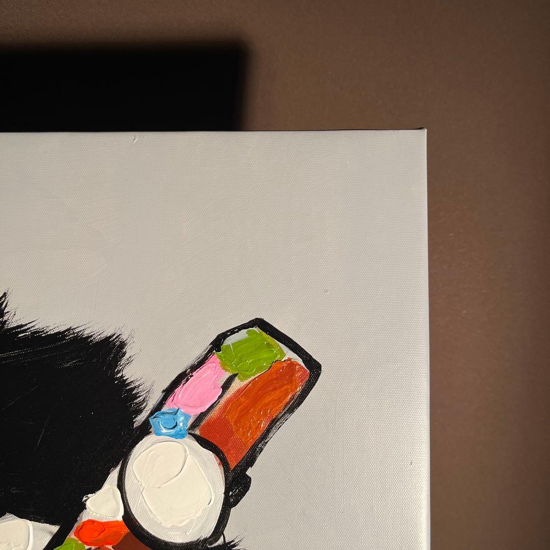 手書き油絵 Music monkey 絵画 インテリア 油彩画