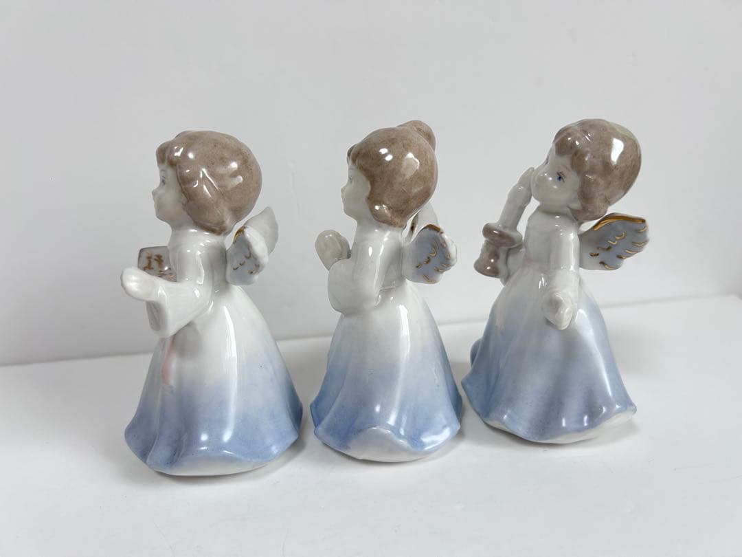 天使の置物 3体セット 陶器製