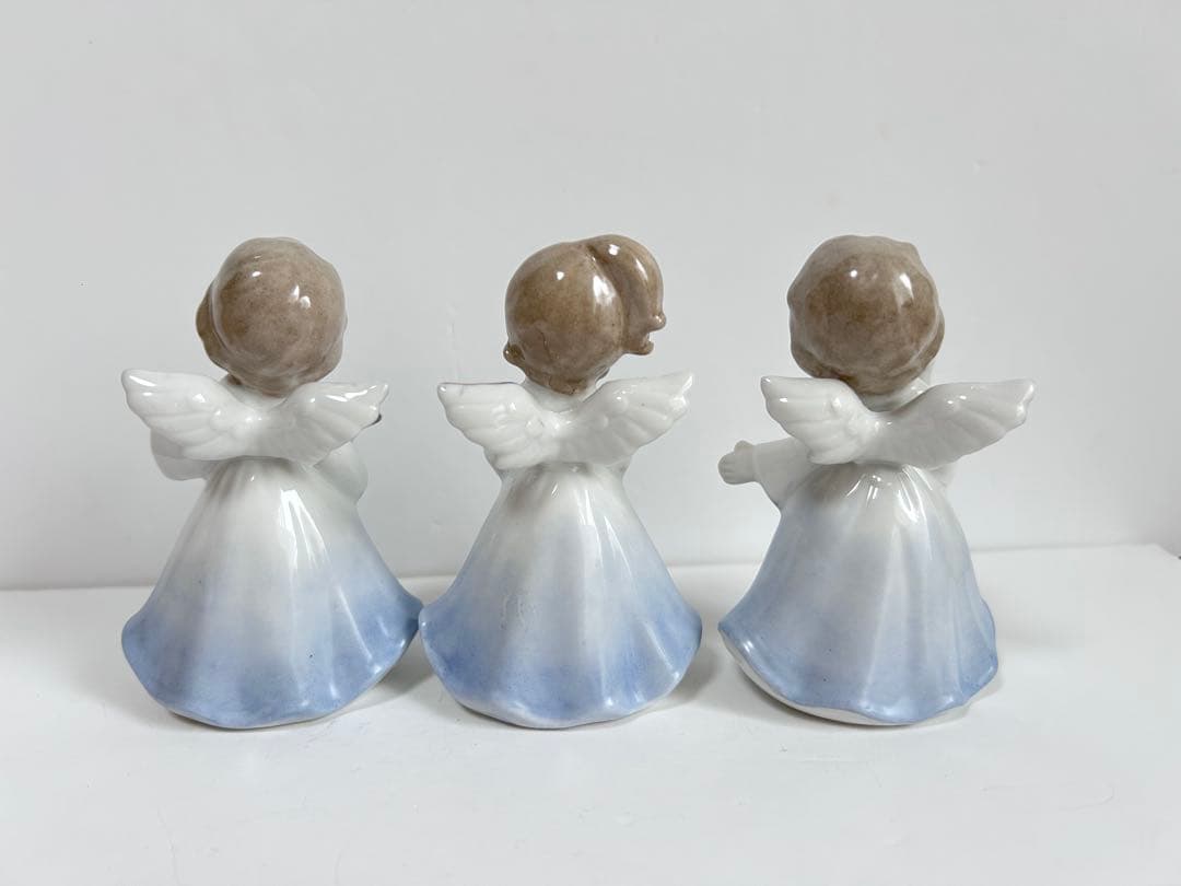 天使の置物 3体セット 陶器製