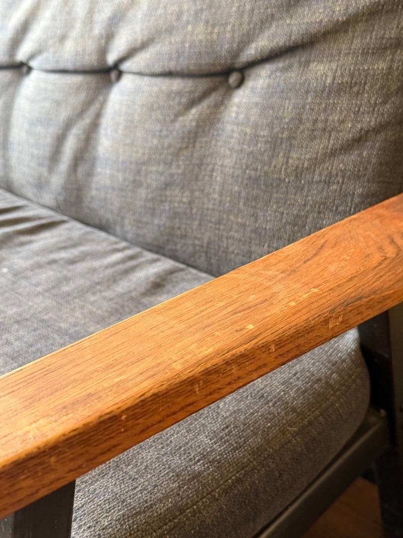ACME Furniture 3人掛けソファー ブラウン×ネイビー